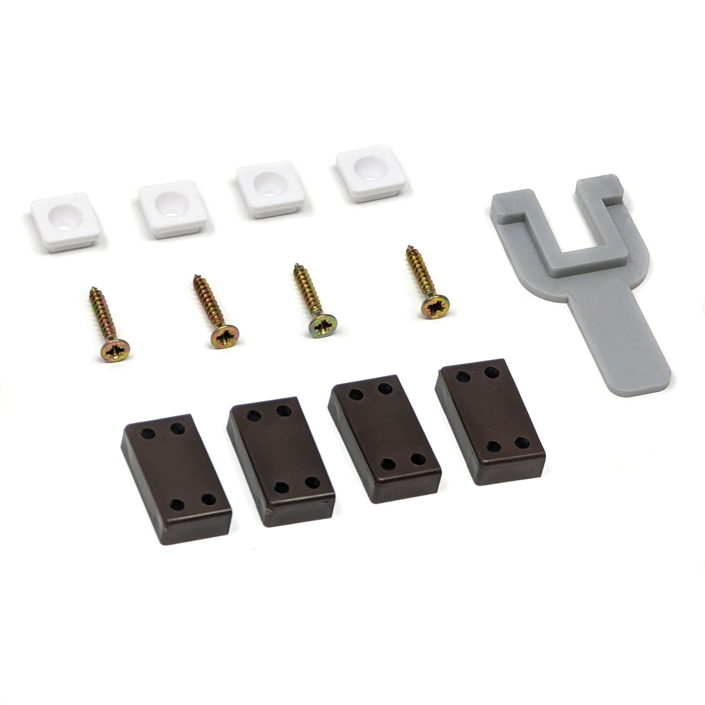 4x-Set Plissee-Zubehör zum Anschrauben in der Glasleiste