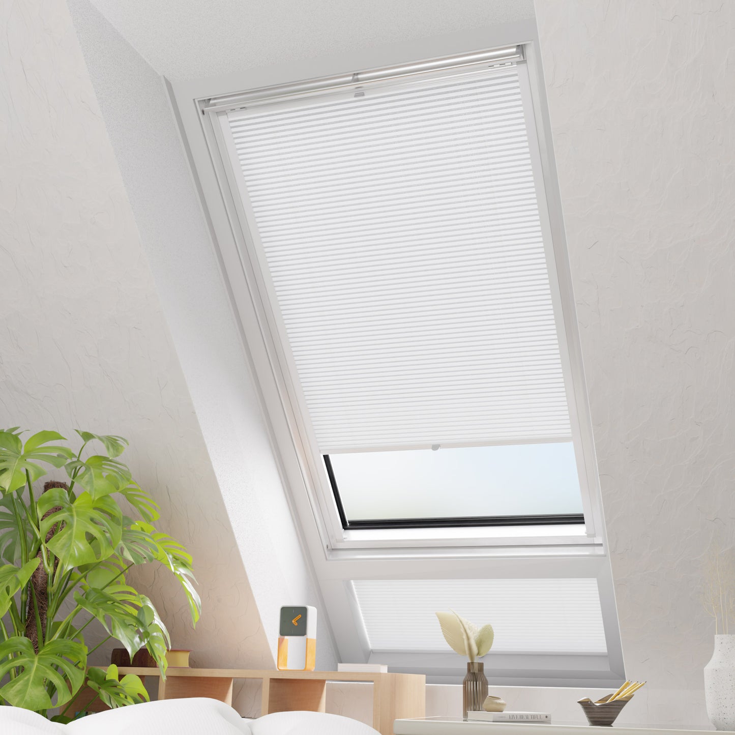 Räumliche Darstellung des Dachfenster-Wabenplissees