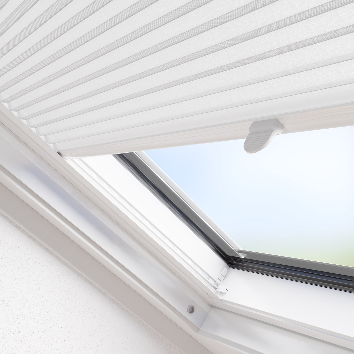 Räumliche Darstellung des Dachfenster-Plissees