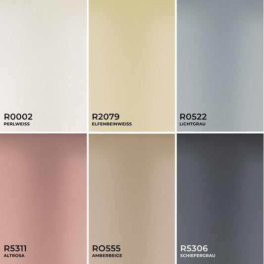 Rollo Stoffe Farbübersicht lichtdurchlässig