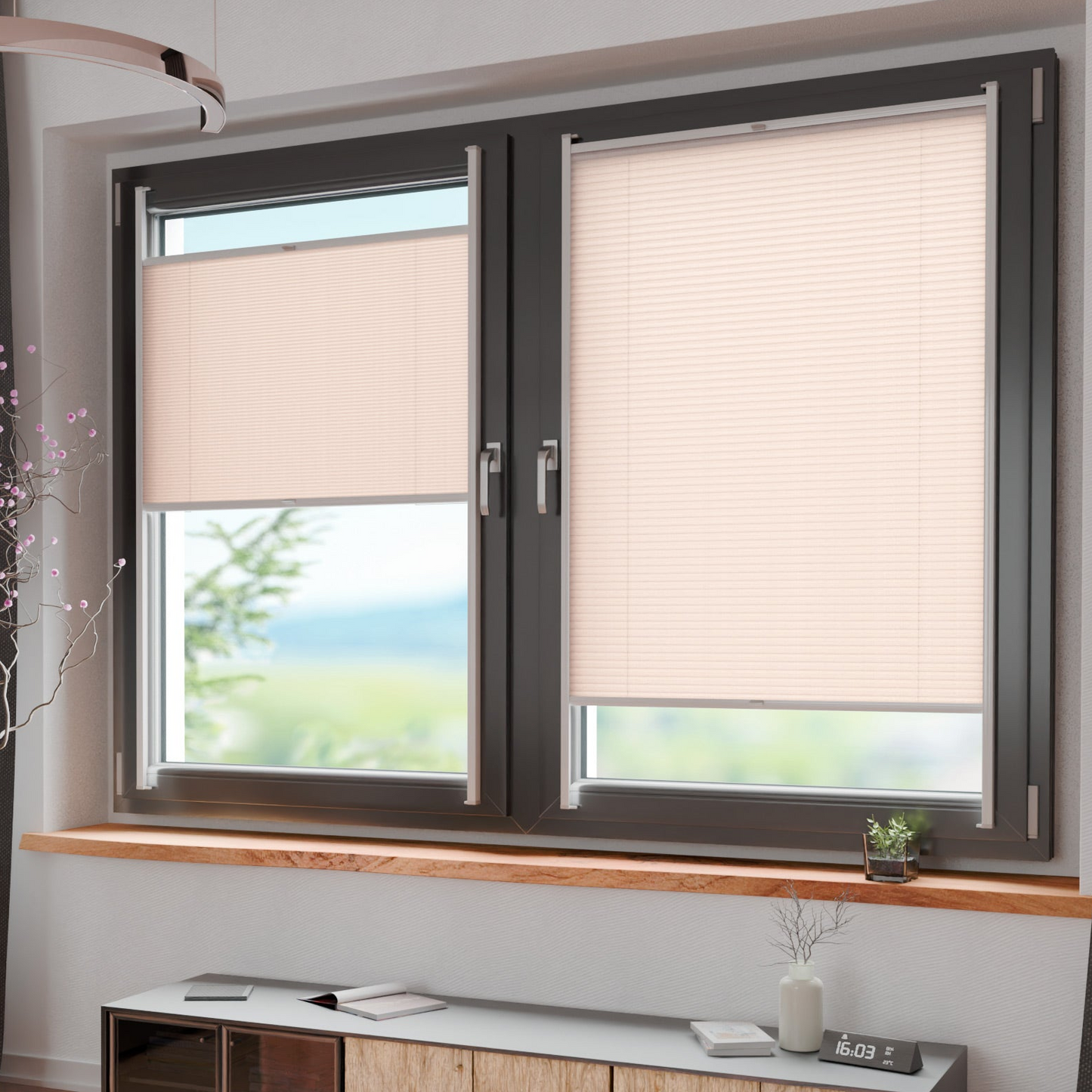 Schienen-Waben-Plissee