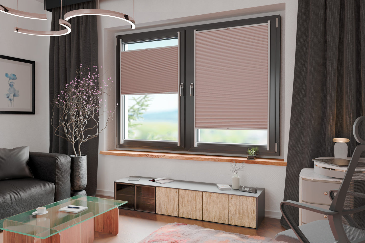 Schienen-Thermo-Waben-Plissee