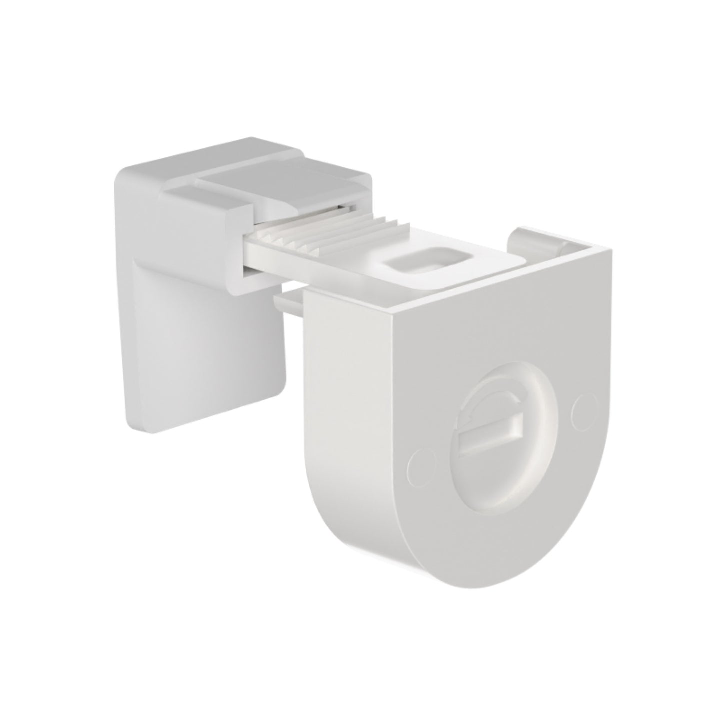 Kunststoff-Klemmhalter Weiß