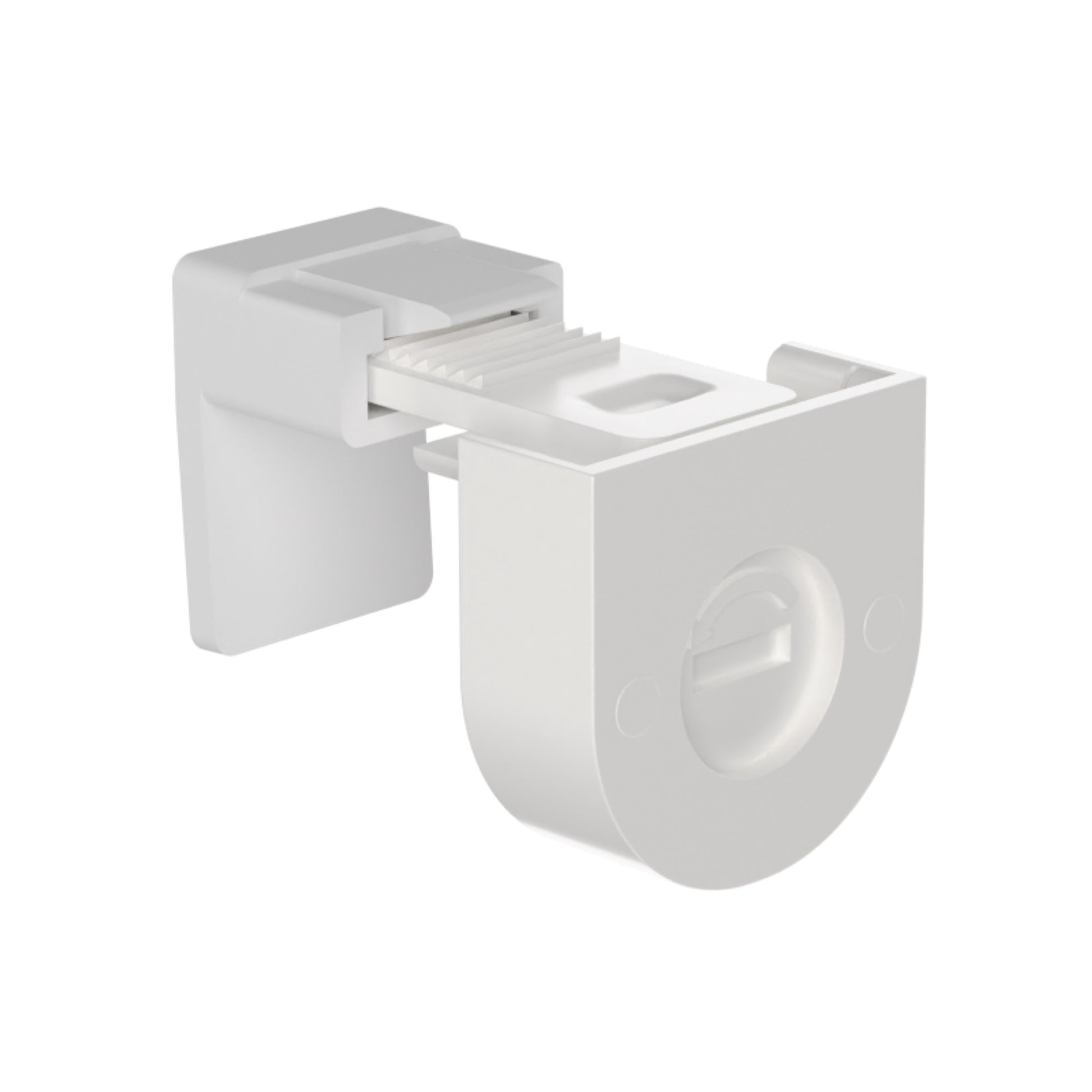 Kunststoff-Klemmhalter Weiß