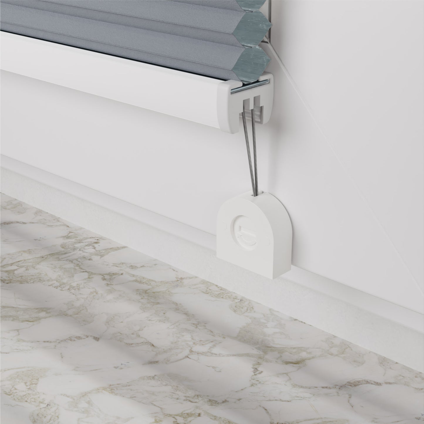 4x-Set Schmale Klemmfix-Halter zum Anklemmen von verspannten Plissees am Fensterrahmen